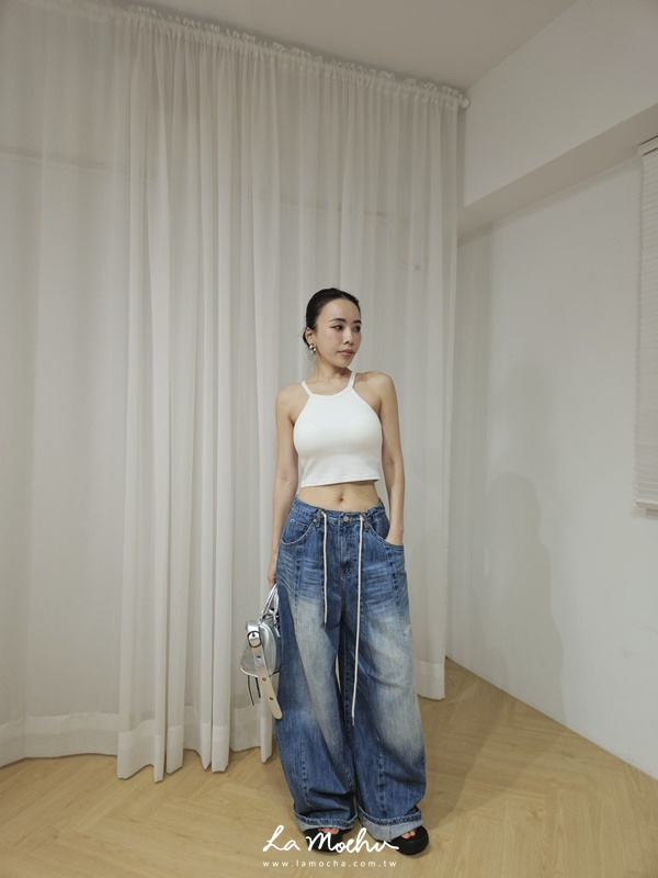 挖肩滾邊BRA短版背心